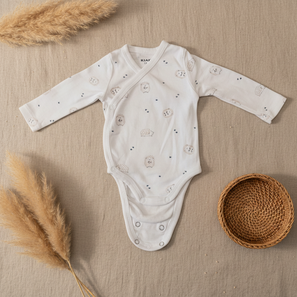 Body blanc hérissons Kiabi – fond bohème