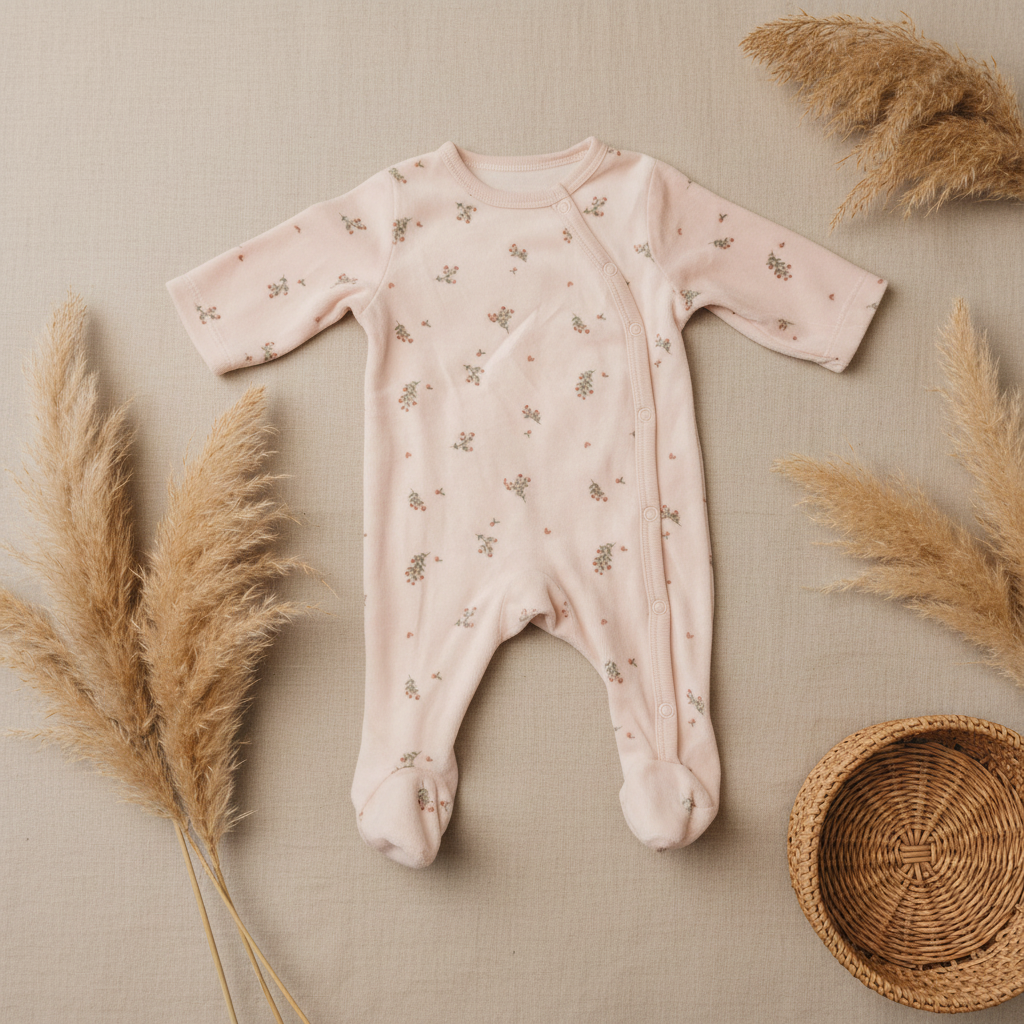 Pyjama fleurs botaniques – fond bohème