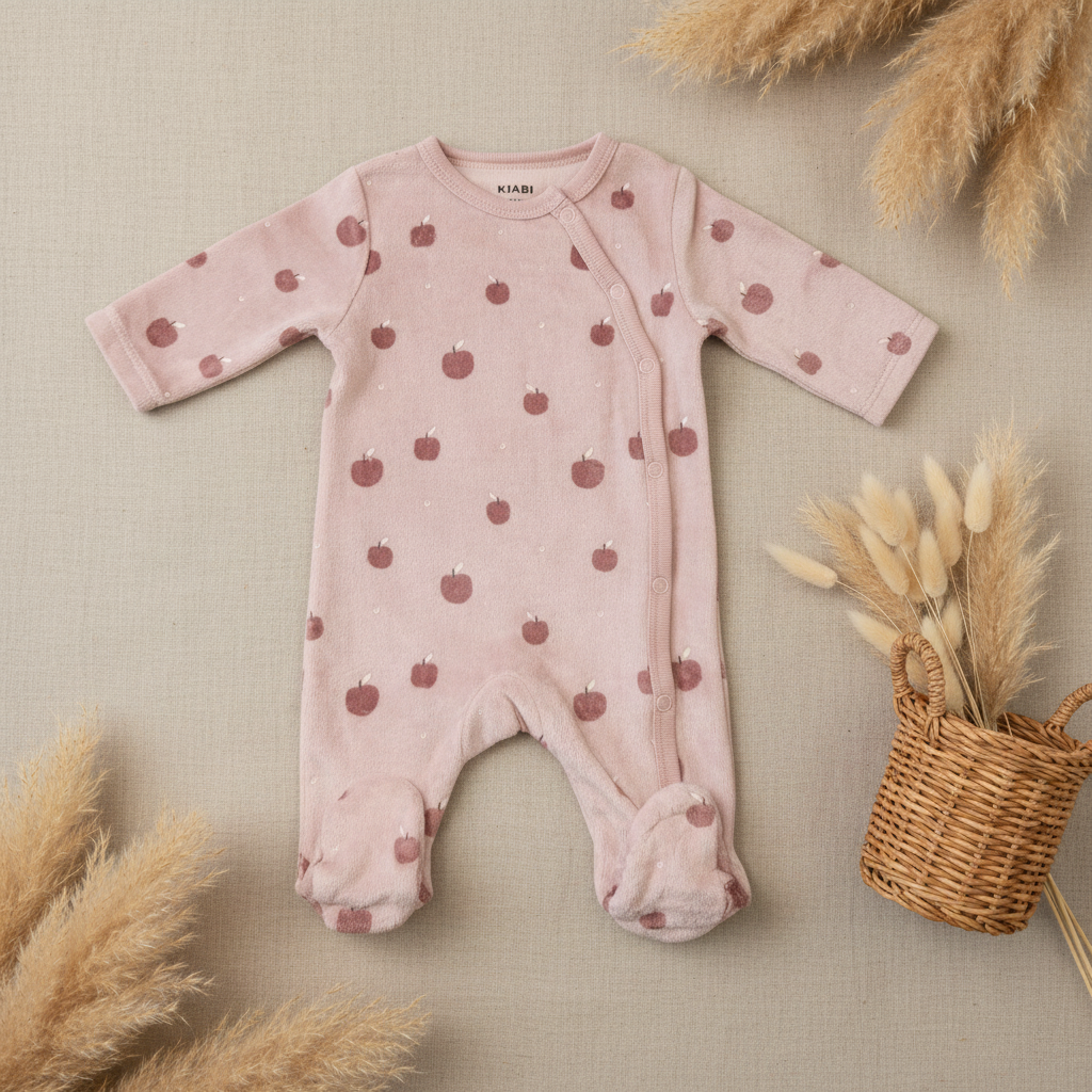 Pyjama pommes Kiabi – fond bohème