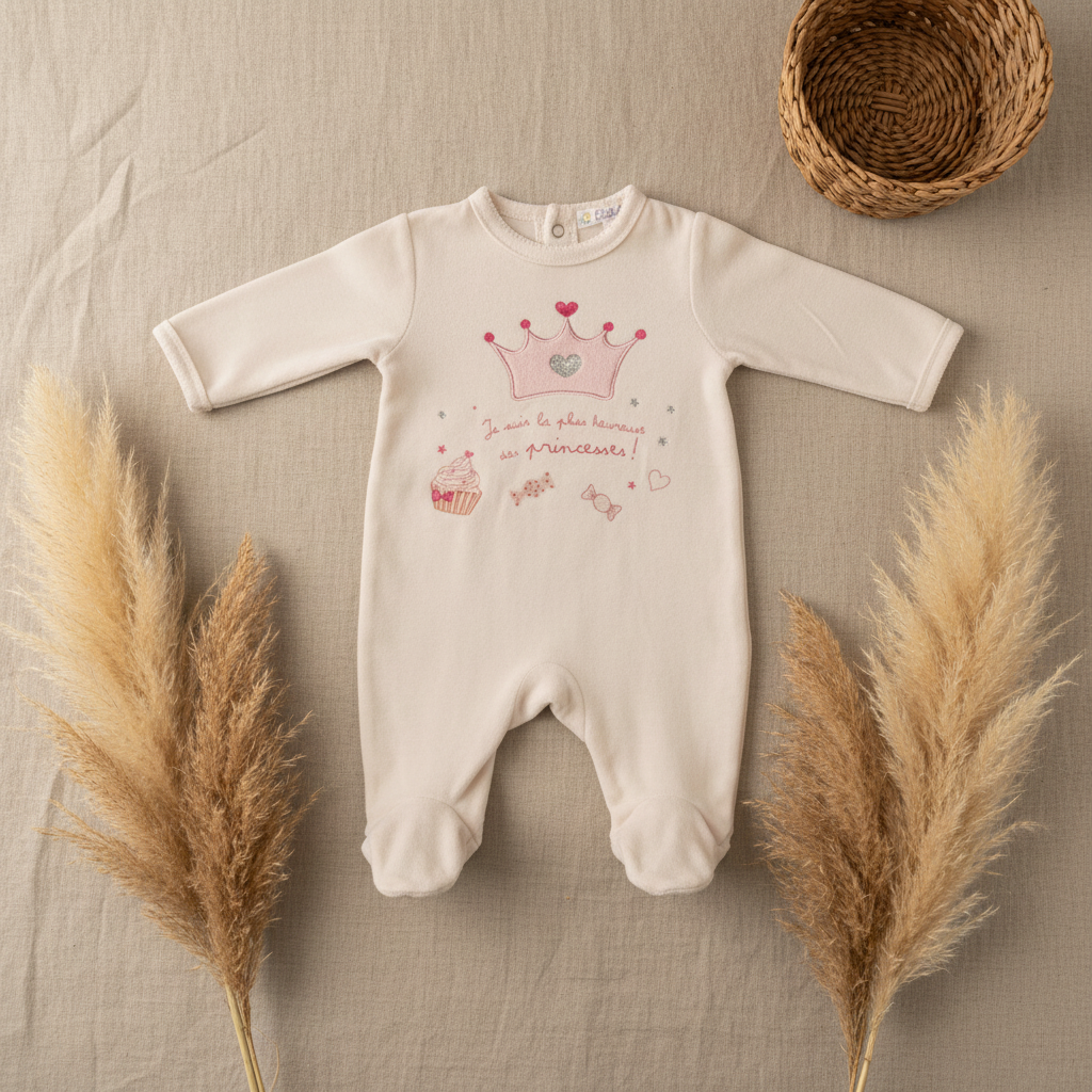Pyjama rose réveils – fond bohème