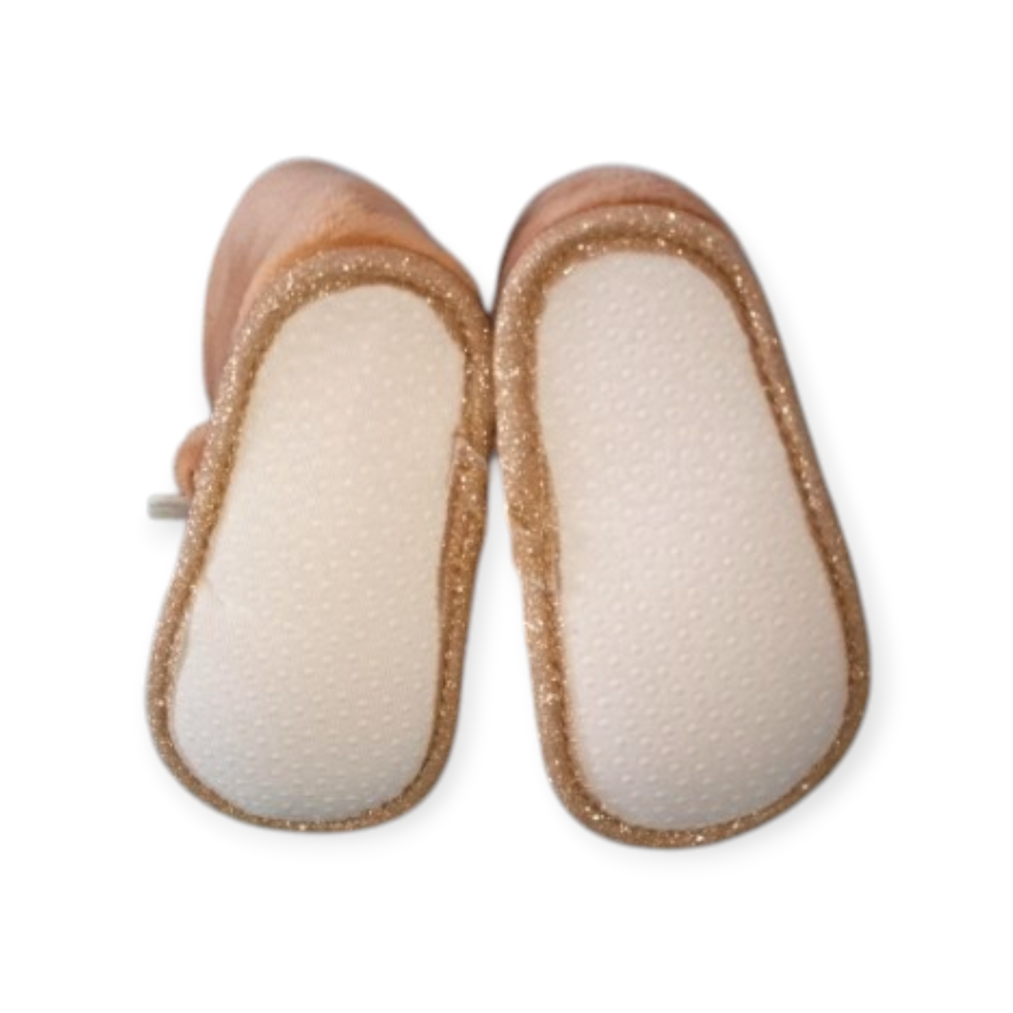 Chaussons boots à scratch en forme de cerf beige - L'univers pour les petits