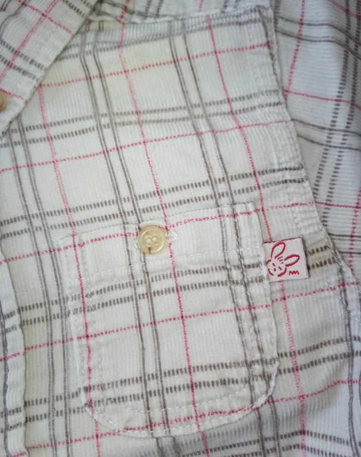 Chemise manches longues velours côtelé Kiabi