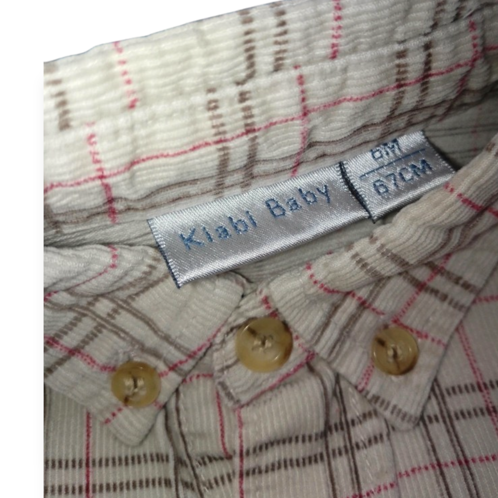 Chemise manches longues velours côtelé Kiabi