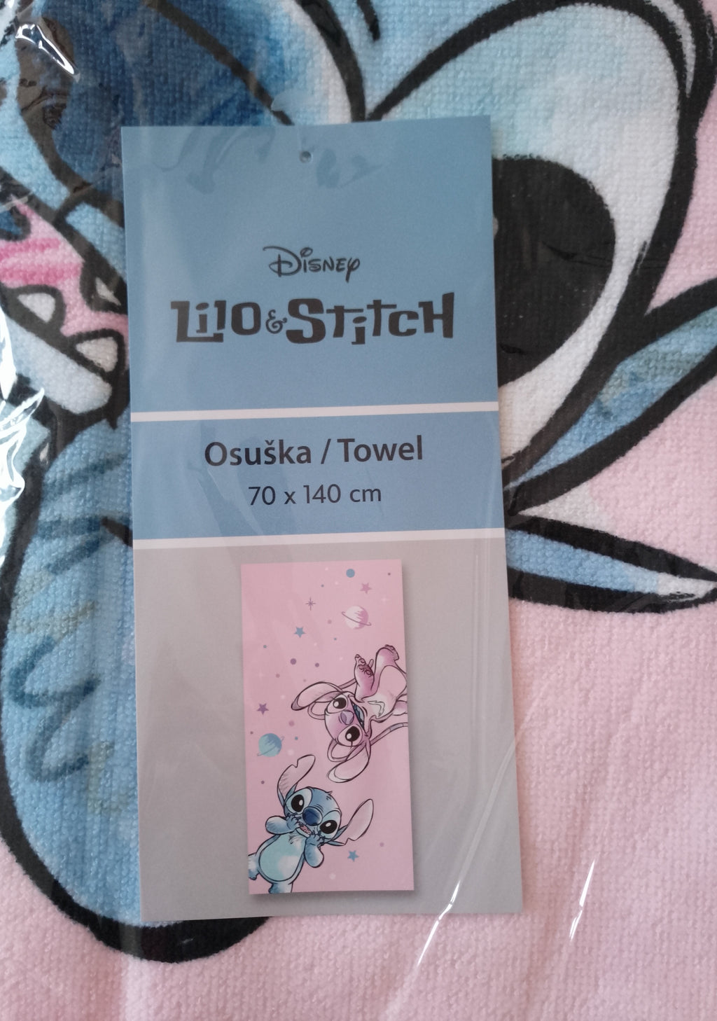 Toalla de playa/toalla de baño de Disney Stitch y Angel