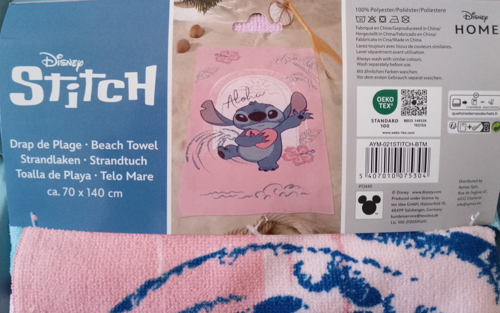 Toalla de playa/toalla de baño Stitch Disney