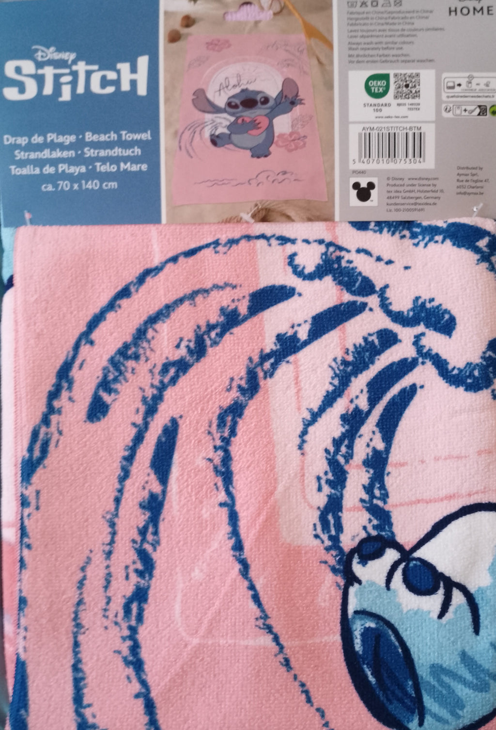 Toalla de playa/toalla de baño Stitch Disney