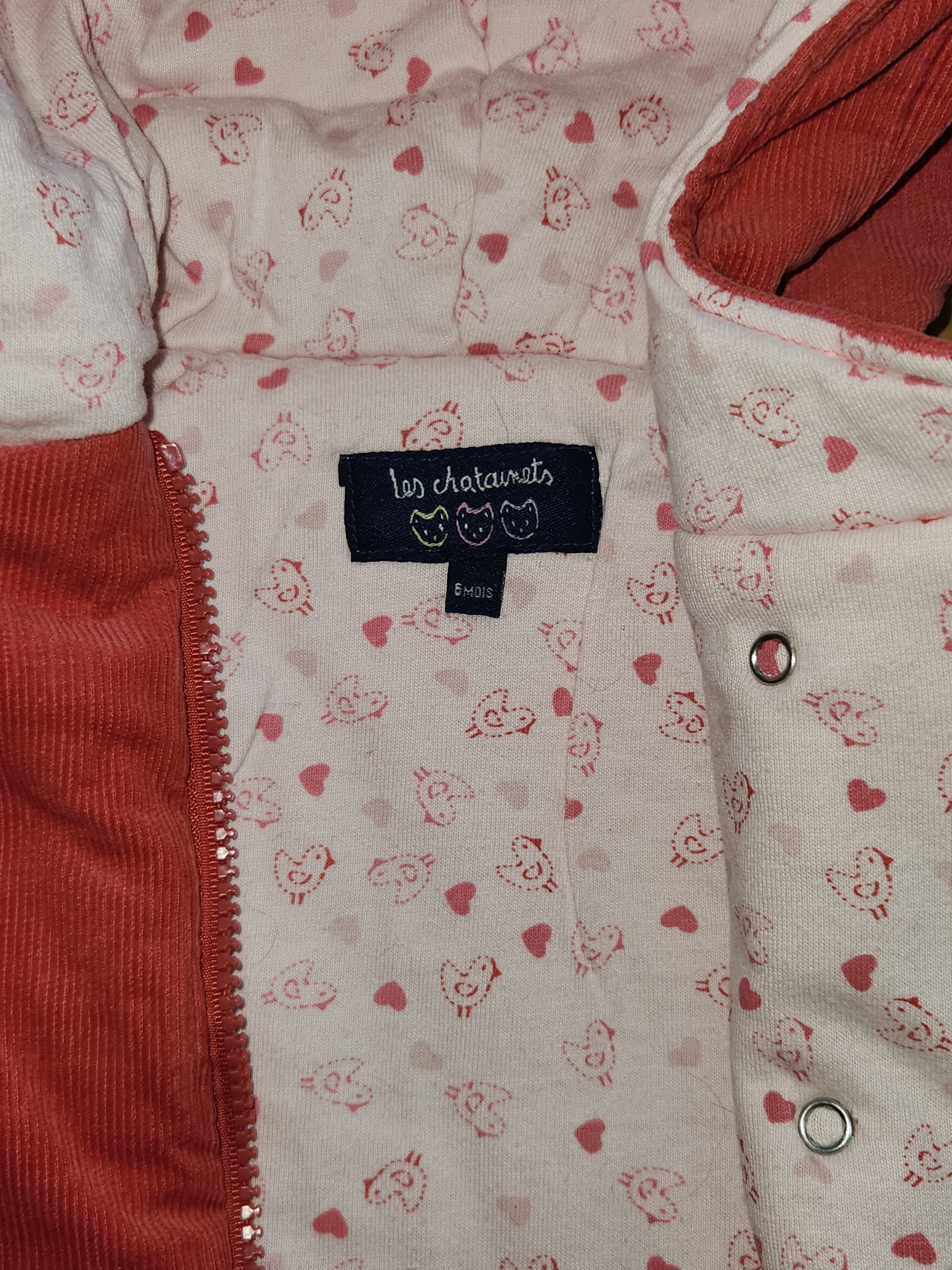 Manteau en velours côtelé Les Chatounets