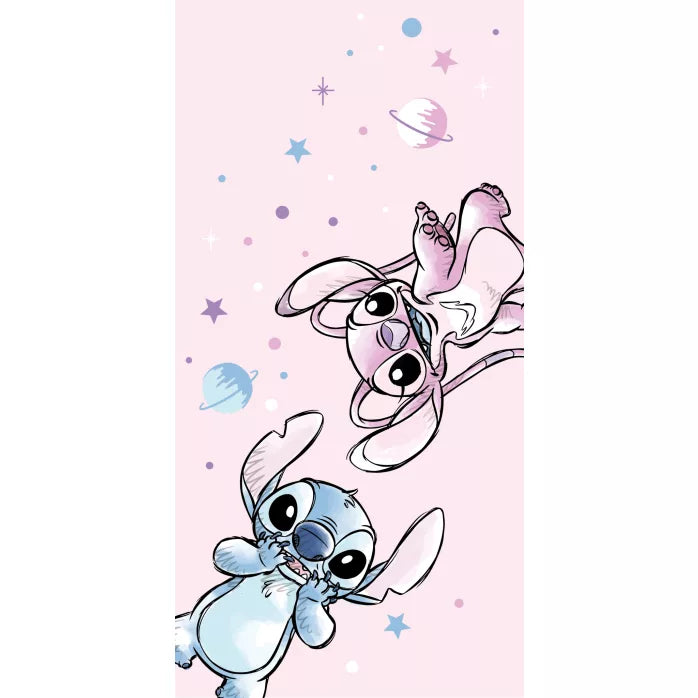 Toalla de playa/toalla de baño de Disney Stitch y Angel