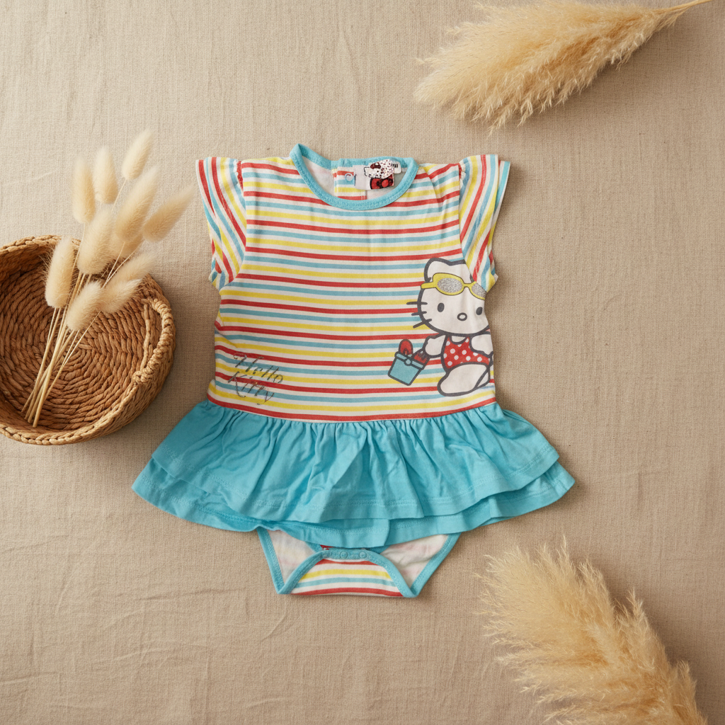 Robe fleurie rose et crème – fond bohème