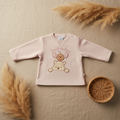 T-shirt rose "Peek-a-boo" – fond bohème