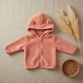 Veste polaire rose saumon oreilles – fond bohème